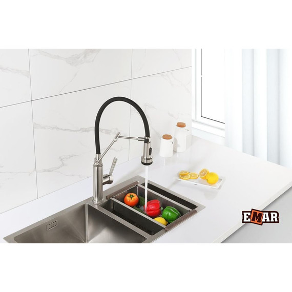 Смеситель для кухни Emar ЕСВ 7012, сатин - фото 12