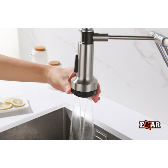Смеситель для кухни Emar ЕСВ 7012, сатин - фото 15