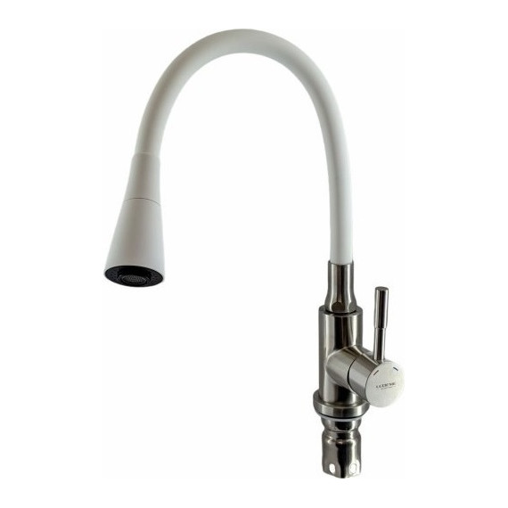 Смеситель для кухни Ledeme L74199-3, белый/сатин - фото 