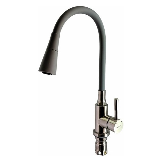 Смеситель для кухни Ledeme L74199-9, серый/сатин - фото 