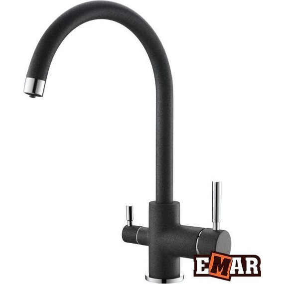 Смеситель для кухни Emar EC-3007, антрацит, Цвет производителя: антрацит - фото 