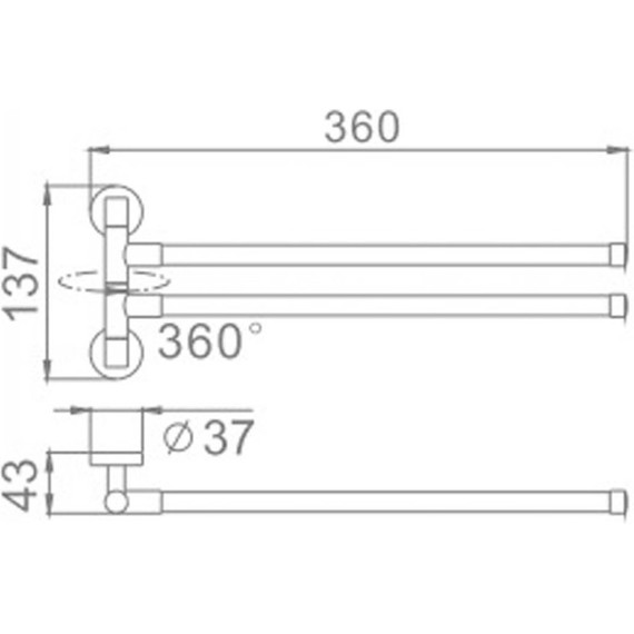 Держатель для полотенца Haiba HB112 - фото 2