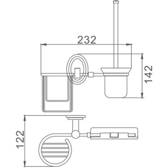 Ёршик для унитаза с держателем для дезодоранта Haiba HB1510-1 - фото 2