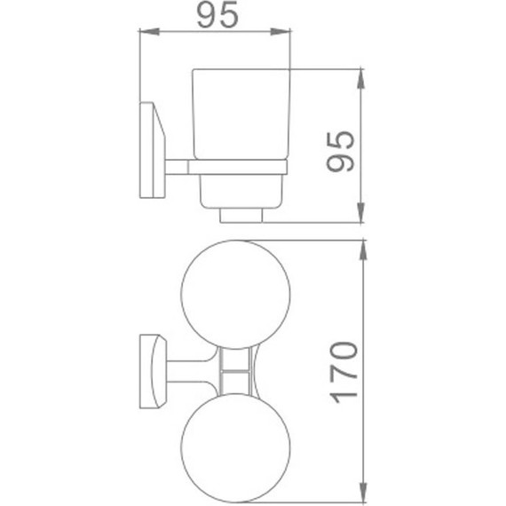 Двойной cтакан для зубных щеток Haiba HB1608 - фото 2