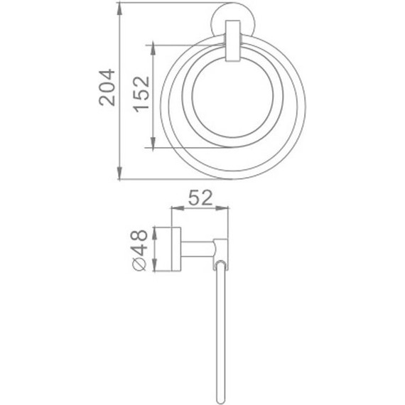 Кольцо для полотенец Haiba HB1704-1 - фото 2