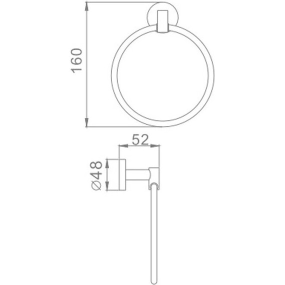 Кольцо для полотенец Haiba HB1704 - фото 2