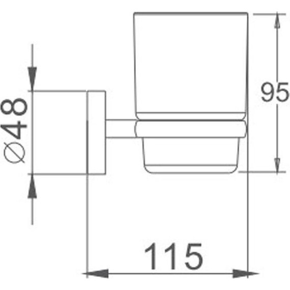 Стакан для зубных щеток Haiba HB1706 - фото 2