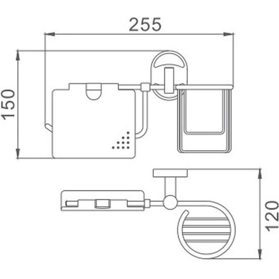 Держатель для туалетной бумаги и дезодоранта Haiba HB1903-1 - фото 2