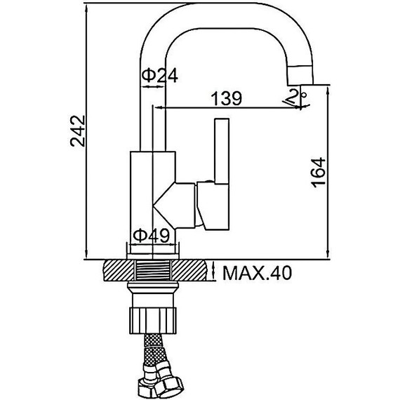 Смеситель для раковины Ledeme L1099B, черный - фото 8