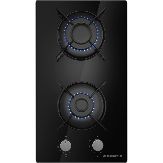 Газовая варочная поверхность Maunfeld EGHG.32.1EB/G Domino (чёрное стекло) - фото 