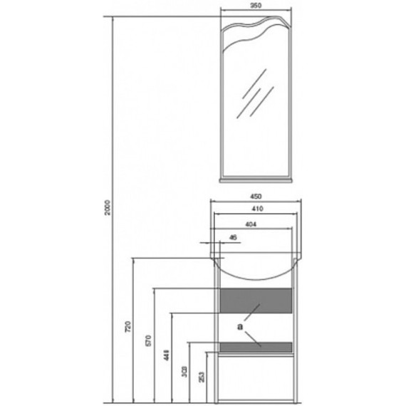 Зеркало Акватон Колибри 35 см L 1A065302KO01L - фото 5