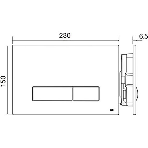 Кнопка смыва Oli Glame Olipure (механическая) 139179/192905, хром глянцевый - фото 2