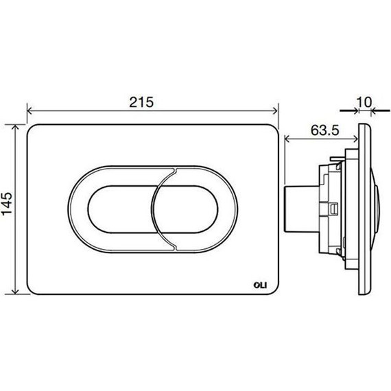 Кнопка смыва Oli Salina (пневматическая) 640081, белый - фото 2