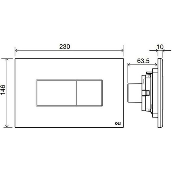 Кнопка смыва Oli Karisma (пневматическая) 641001, белый - фото 2