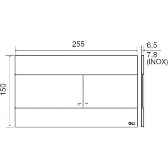 Кнопка смыва Oli Slim (механическая) 659046, хром матовый - фото 2