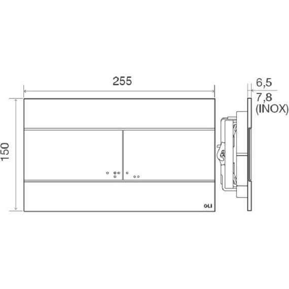 Кнопка смыва Oli Slim (механическая) 659055, чёрный - фото 3