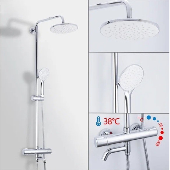 Душевая стойка с термостатом Gappo G2490, Цвет производителя: хром - фото 3