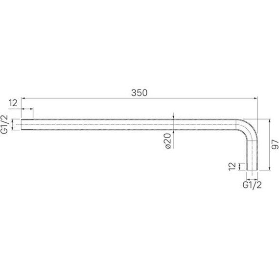 Кронштейн стеновой для верхнего душа Iddis 350 мм 001BB35i61, чёрный - фото 4