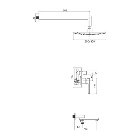Душевая система для ванны Gappo G7117-6, черный - фото 11