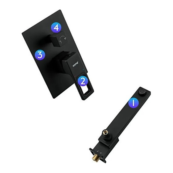 Душевая система для ванны Gappo G7117-6, черный - фото 9