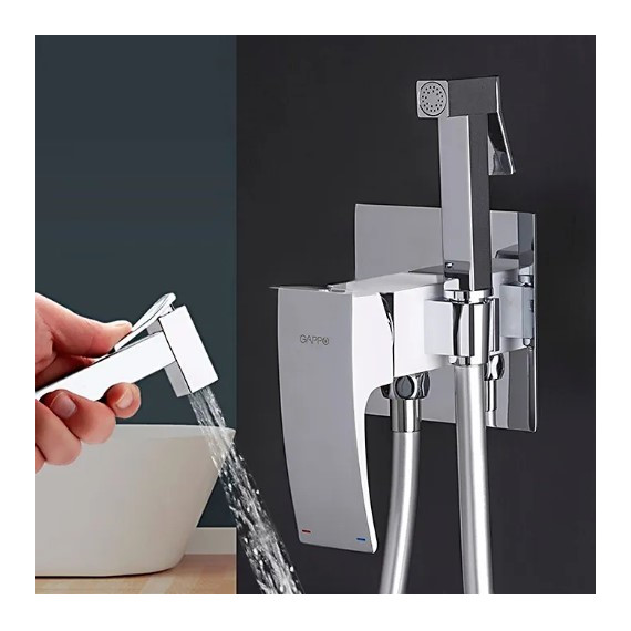 Набор для гигиенического душа Gappo Jacob G7207-8, белый/хром - фото 2