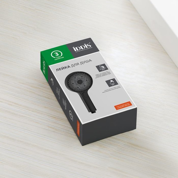 Ручной душ Iddis SpaHome SPA3F0Bi18, чёрный матовый - фото 5