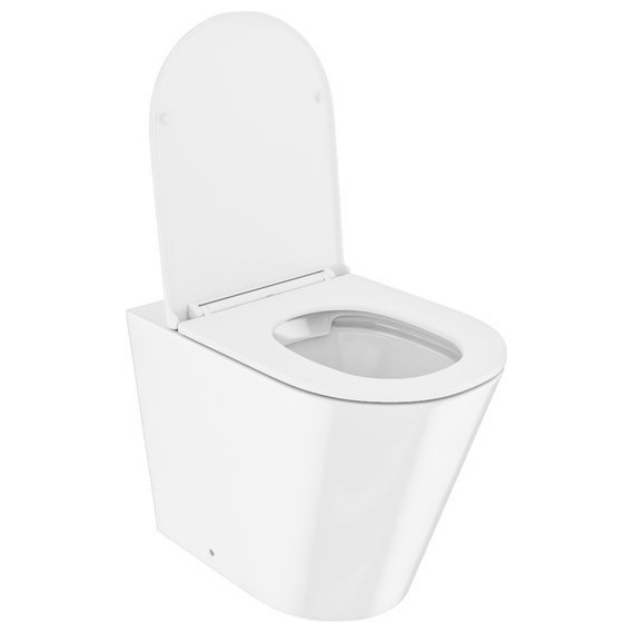 Унитаз приставной безободковый Iddis Calipso CALRDSEi26 с тонкой крышкой микролифт - фото 2