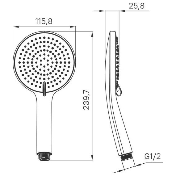 Ручной душ Iddis Optima home OPH3F0Bi18, чёрный матовый - фото 5