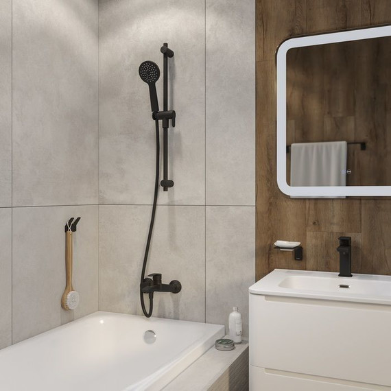 Душевая штанга Iddis Ray 70 см RAY70B0i17, чёрный матовый - фото 3