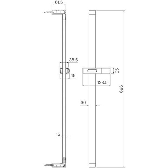 Душевая штанга Iddis Slide 70 см SLI70BLi17, чёрный матовый - фото 4