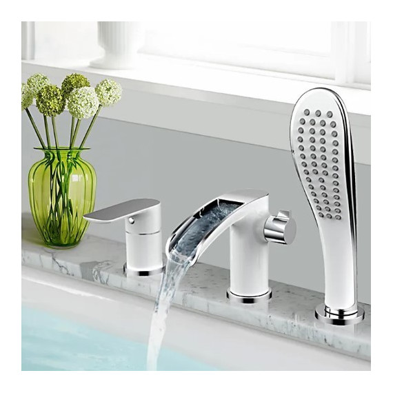 Смеситель для ванны Gappo G1148-8, белый/хром - фото 2