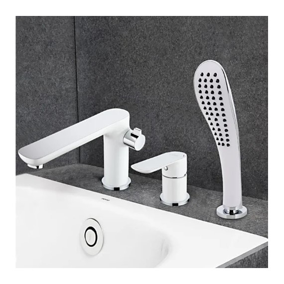 Смеситель для ванны Gappo Noar G1148, белый/хром - фото 2