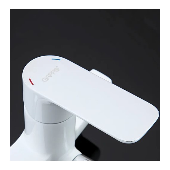 Смеситель для ванны с душевым гарнитуром Gappo Noar G2248, белый/хром - фото 6