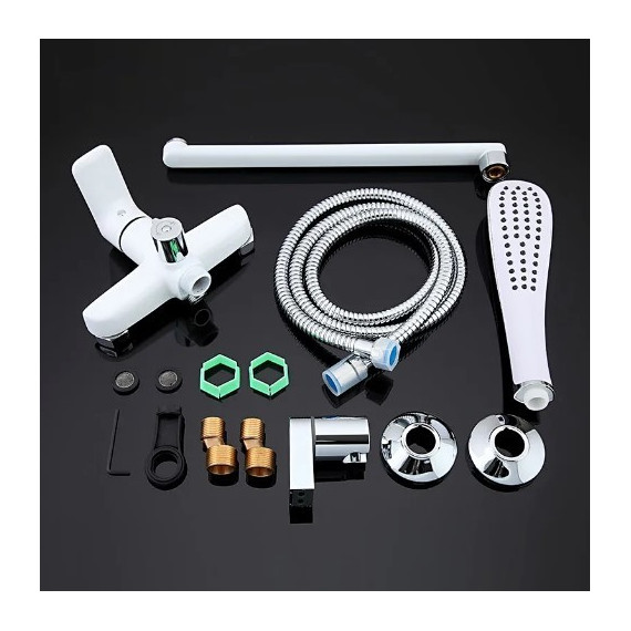 Смеситель для ванны с душевым гарнитуром Gappo Noar G2248, белый/хром - фото 9