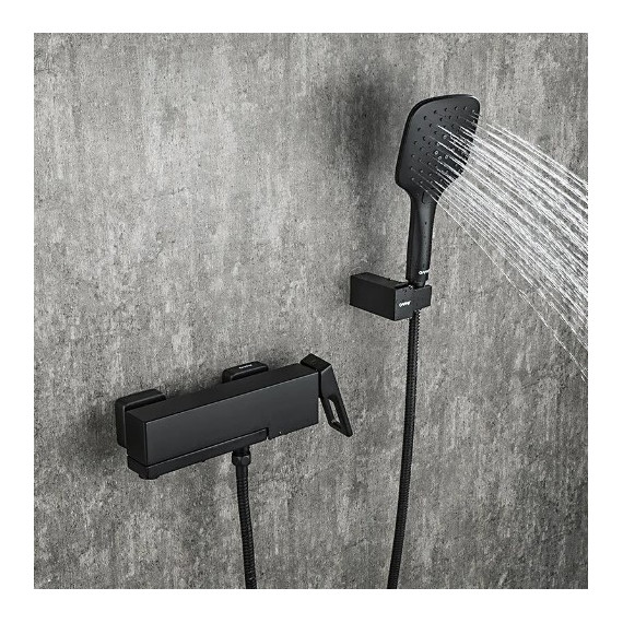 Смеситель для ванны с гарнитуром Gappo G3217-6, черный - фото 3