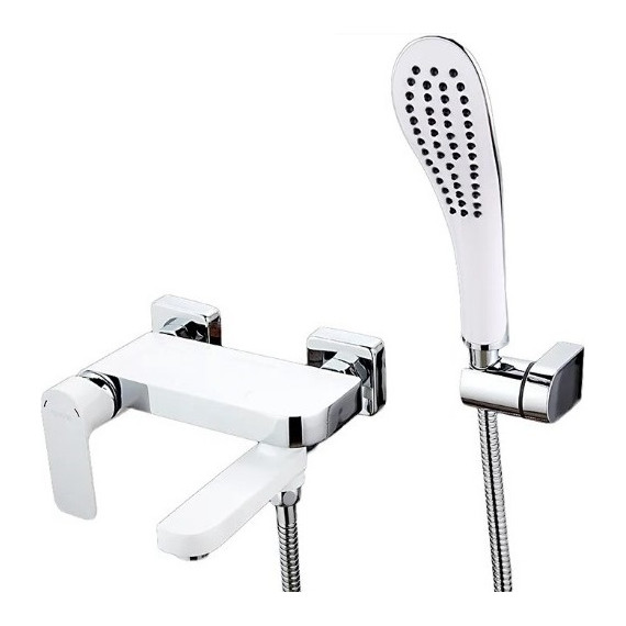 Смеситель для ванны с душевым гарнитуром Gappo G3248, белый/хром - фото 