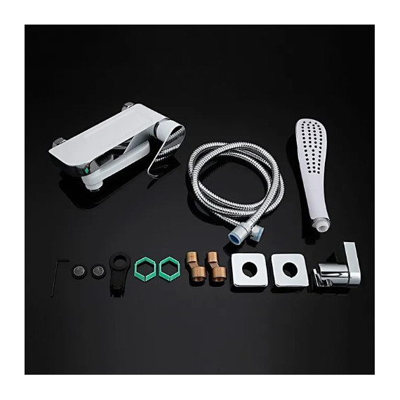 Смеситель для ванны с душевым гарнитуром Gappo G3248, белый/хром - фото 10