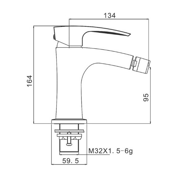 Смеситель для биде Gappo G5007-6, черный - фото 3