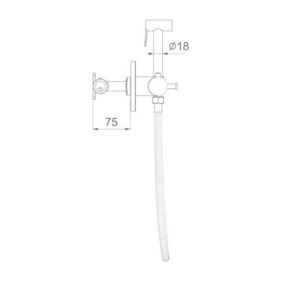 Набор для гигиенического душа с термостатом Gappo G7290-6, черный - фото 8