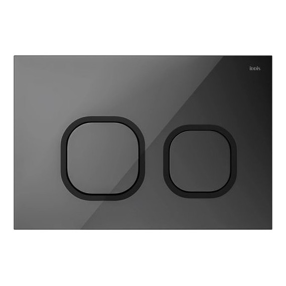 Кнопка смыва Iddis Uniglass UNG01GBi77, чёрное стекло - фото 