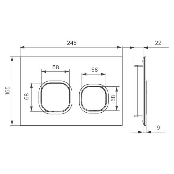 Кнопка смыва Iddis Uniglass UNG01GWi77, белое стекло - фото 4