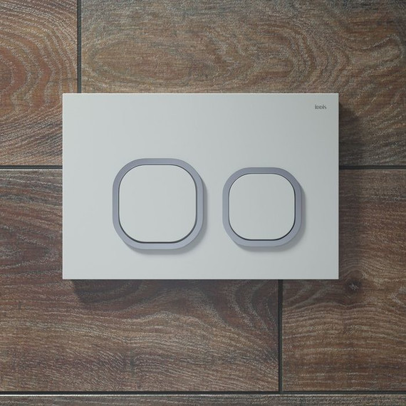 Кнопка смыва Iddis Uniglass UNG01WCi77, белое стекло - фото 3