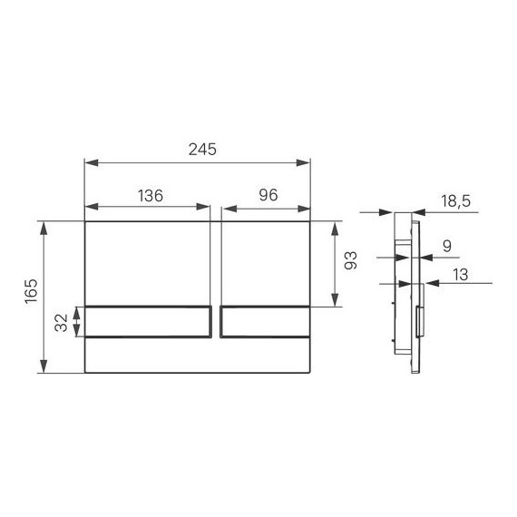 Кнопка смыва Iddis Unifix UNI06BCi77, чёрный матовый - фото 5