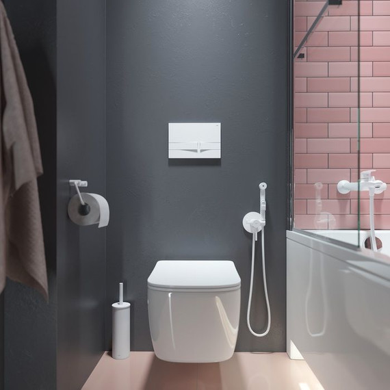 Кнопка смыва Iddis Unifix UNI06MWi77, белый матовый - фото 2