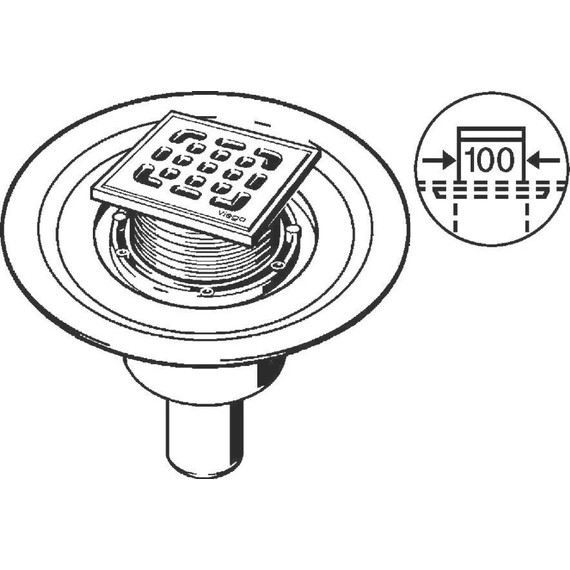 Сливной трап Viega Advantix 100x100 мм 556914 - фото 5
