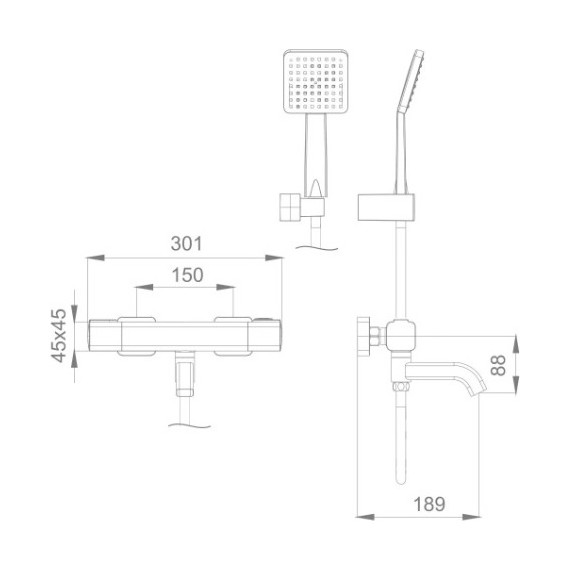 Смеситель для ванны с термостатом Gappo G3291 - фото 9