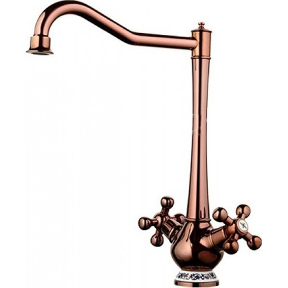Смеситель для кухни Gappo Tubin G4065-3, красное золото - фото 