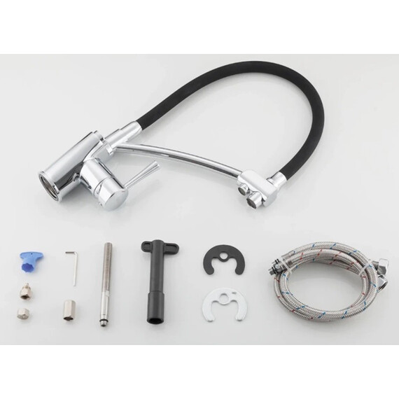 Смеситель для кухни Gappo G4398-11, черный/хром - фото 6