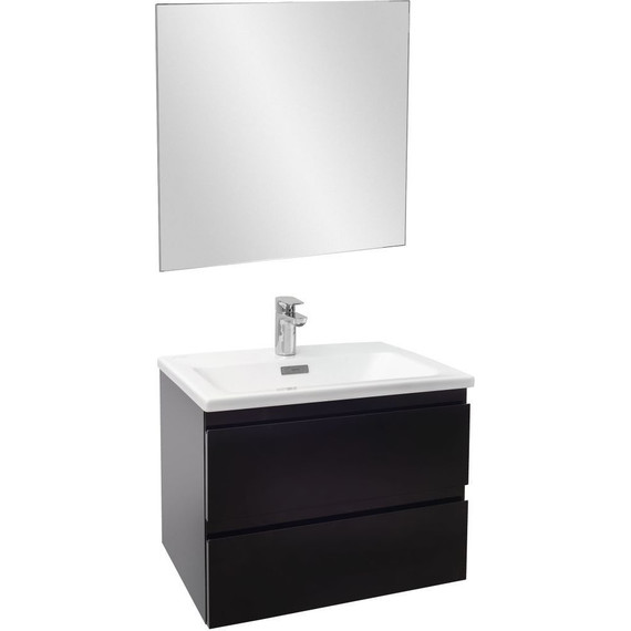 Тумба подвесная с раковиной Jacob Delafon Madeleine 60 см EB2052-J53, чёрный матовый - фото 2