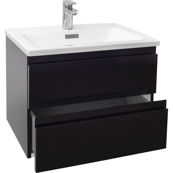 Тумба подвесная с раковиной Jacob Delafon Madeleine 60 см EB2052-J53, чёрный матовый - фото 3